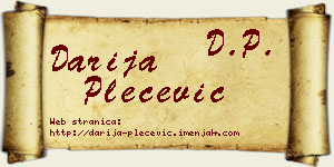 Darija Plećević vizit kartica